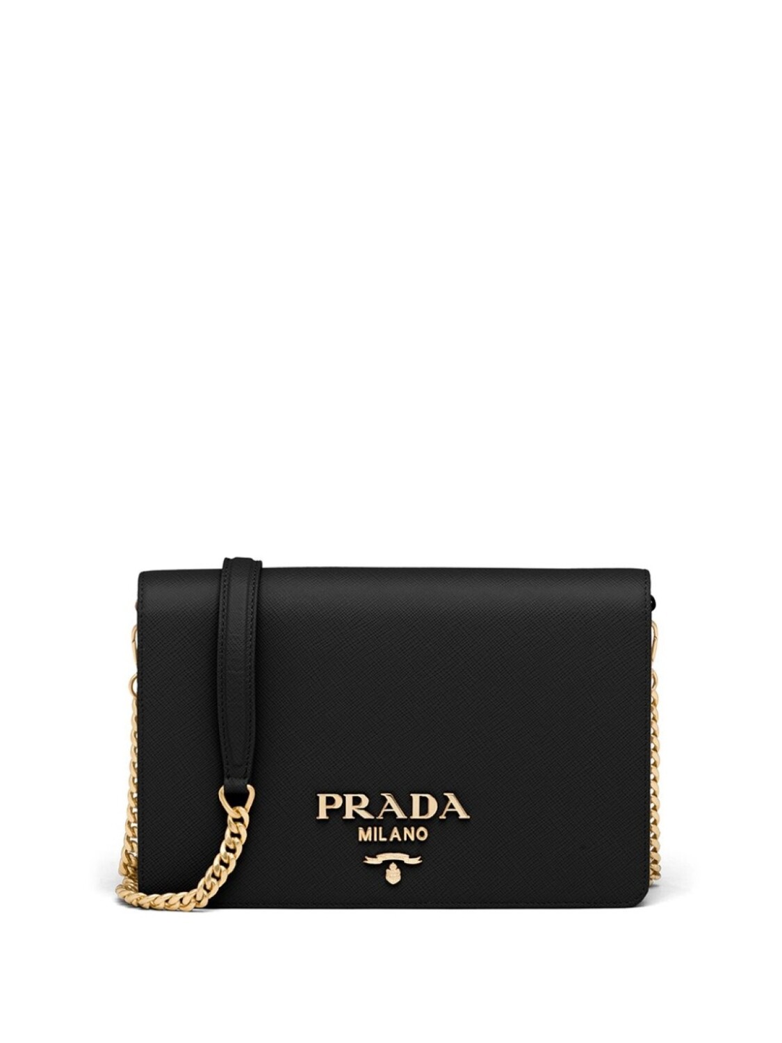

Сумка на плечо Prada из сафьяновой кожи, черный