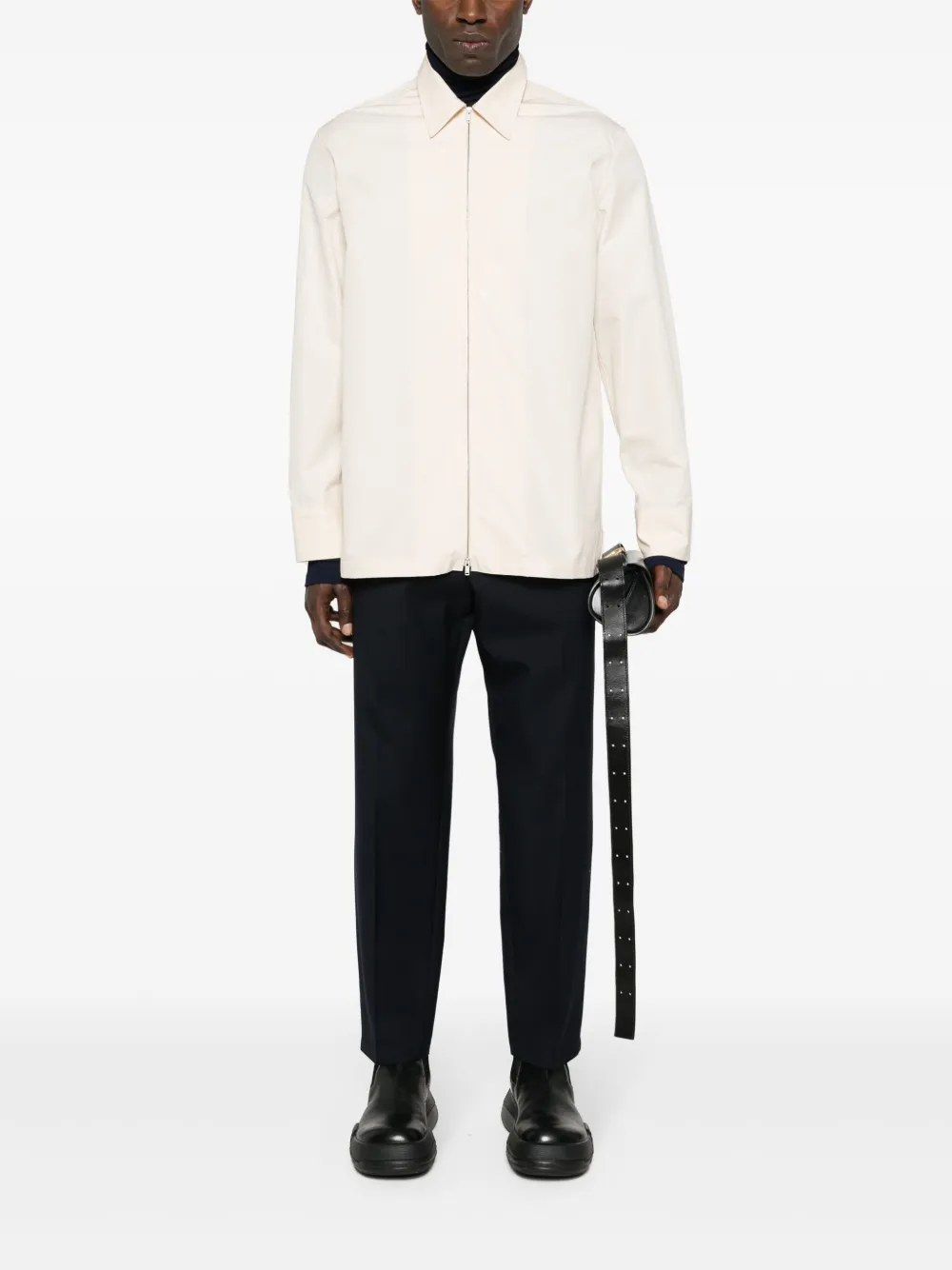 Укороченные зауженные брюки JIL SANDER, синий — фото 2