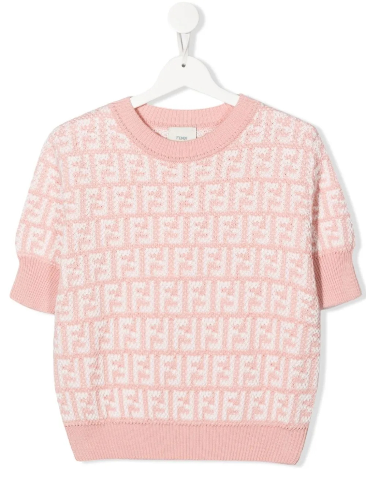 

Топ с логотипом FF Fendi Kids, розовый