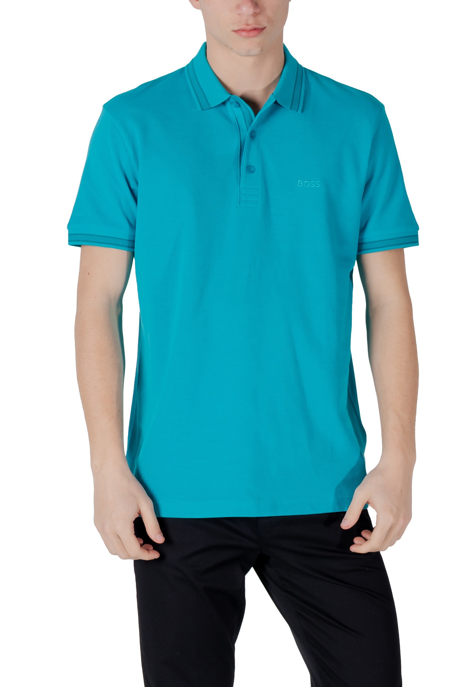 

Поло Boss, светло-голубой