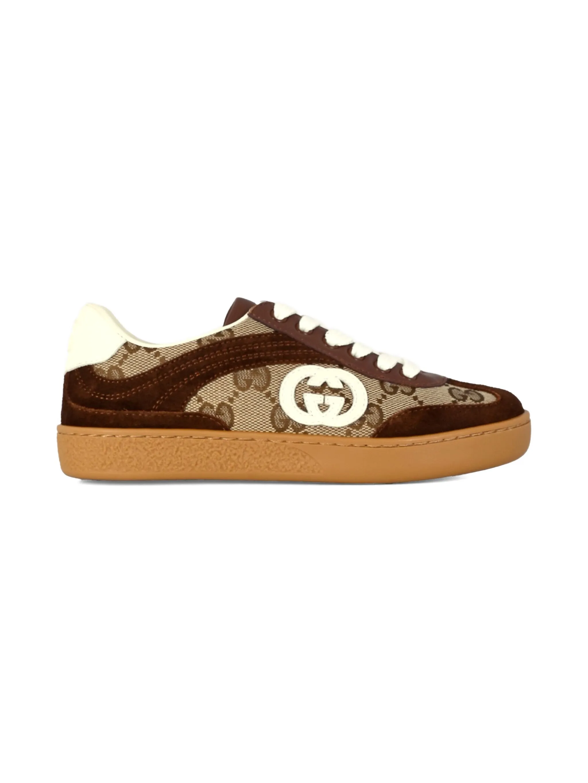 Кеды с логотипом GG Gucci Kids, коричневый — фото 2