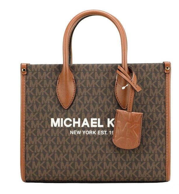 

Сумка-шоппер Mirella Small Brown PVC Top на молнии через плечо Michael Kors