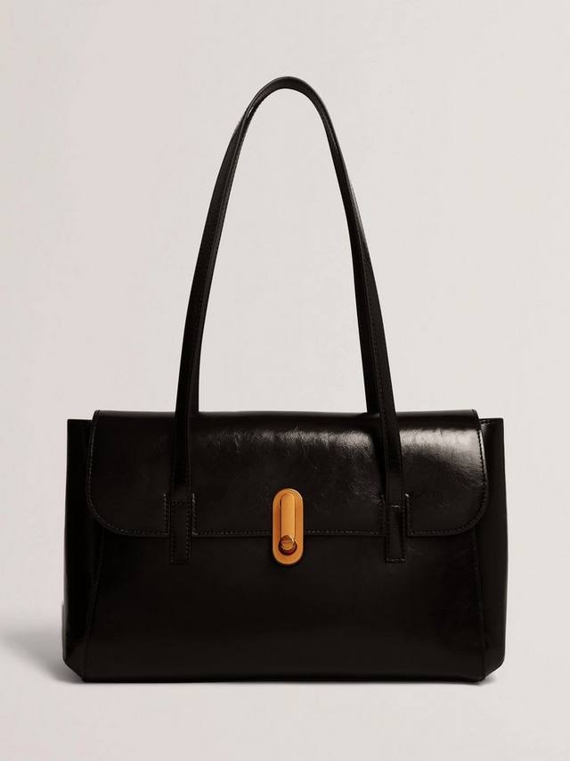 

Kkamy сумка через плечо из кожи с поворотным замком Ted Baker, Black, Черный, Kkamy сумка через плечо из кожи с поворотным замком Ted Baker, Black