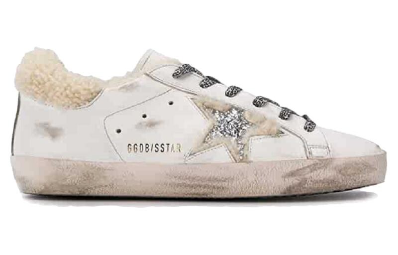 Кроссовки для скейтбординга Super-Star женские, низкие, бежевые Golden Goose — фото 2