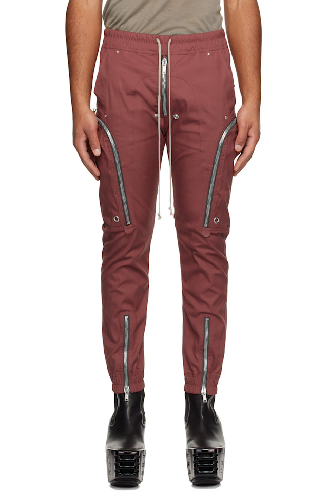 

Rick Owens Розовые брюки-карго в стиле конкорданс и баухаус