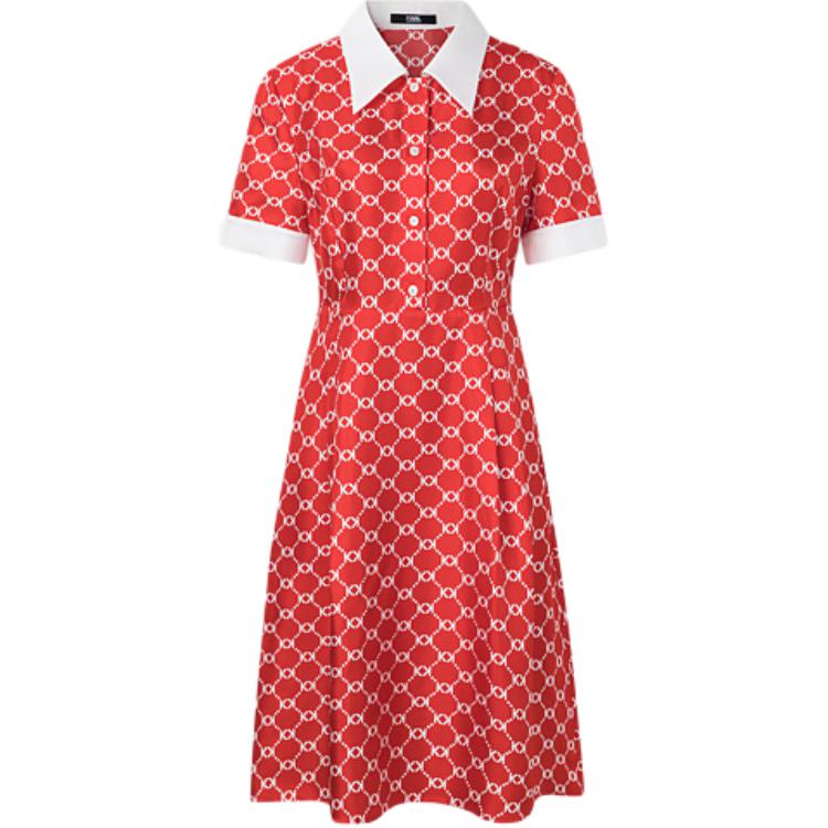 

KARL LAGERFELD / Karl Lagerfeld Jeans Короткое платье с короткими рукавами KARL LAGERFELD красное