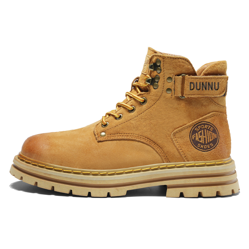 

Dunnu Мужские ботинки Martin черные с золотисто-желтой подкладкой, цвет Golden Yellow Padded