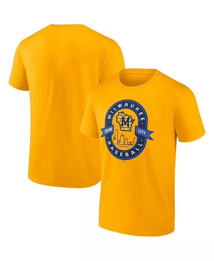 

Мужская золотая футболка Milwaukee Brewers Iconic Glory Bound Fanatics