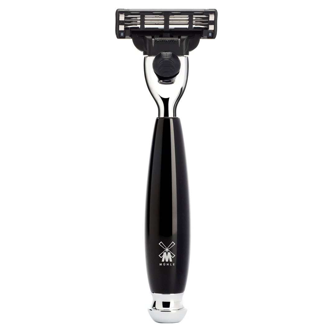 

Крем для бритья vivo 3-klingen-rasierer, gillette mach3 Muehle, griffmaterial edelharz schwarz