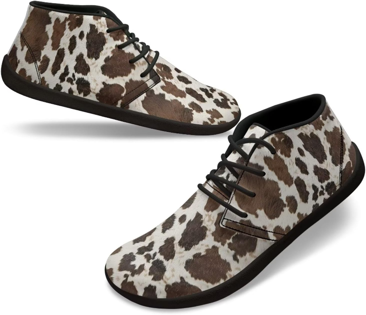 

Мужская обувь для бега с широким носком, водонепроницаемая, слипоны на плоской подошве, удобная, легкая, для бега и походов Xixirimido, Cow Skin Print