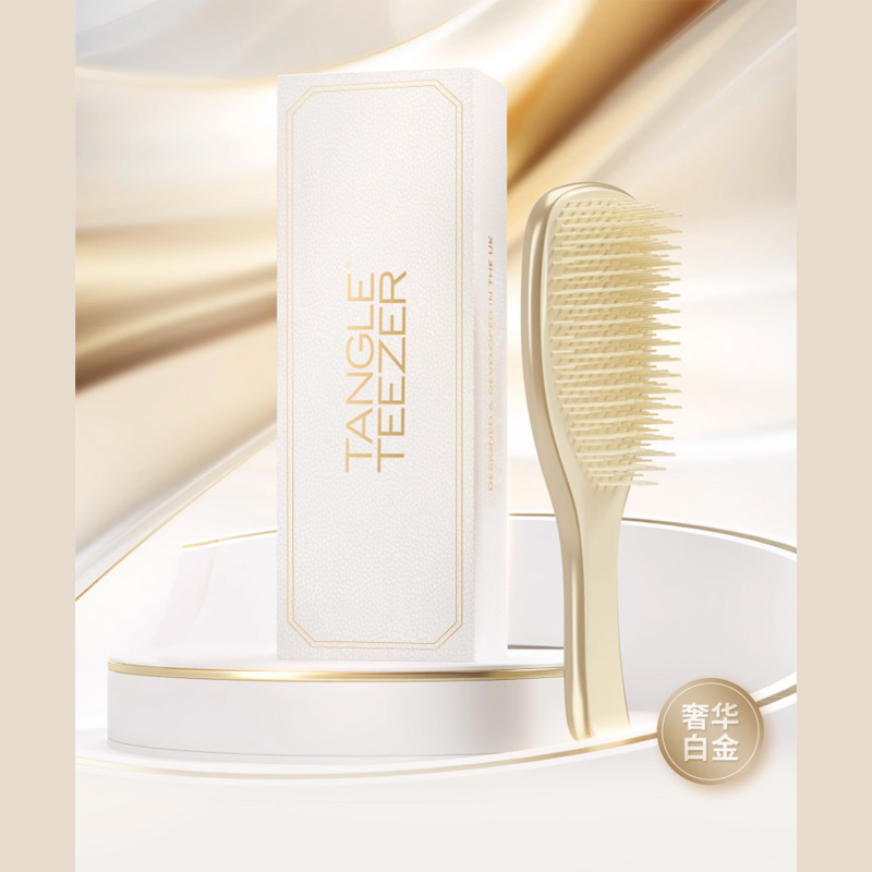 Расческа для выпрямления волос Queen's Comb Luxury Style с воздушной подушкой и массажной функцией Tangle Teezer, платина — фото 3