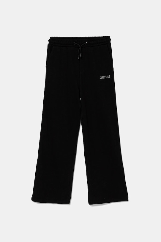 

Детские хлопковые спортивные брюки Guess, черный