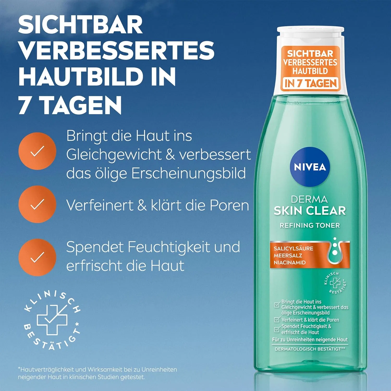 Гель для умывания Nivea — Derma Skin Clear для улучшения цвета лица, 200 мл — фото 2