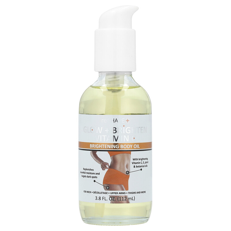 

Reshape Plus, Glow + Brightening Vitamin C, осветляющее масло для тела, 112 мл (3,8 жидк. унц.)