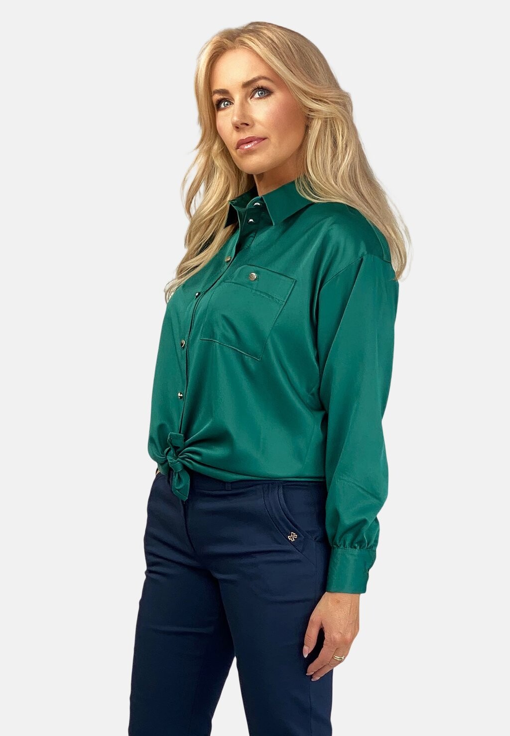 

Блузка на пуговицах REGINA FASHION, зеленый
