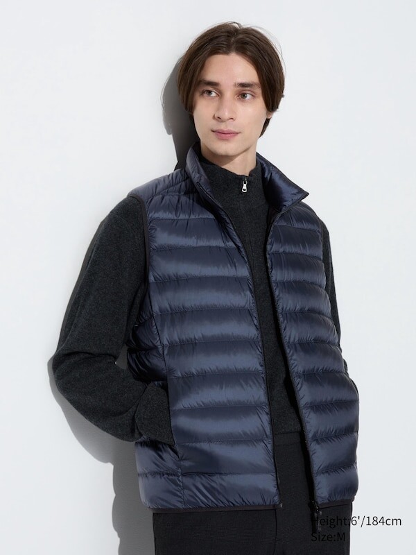 

Сверхлегкий пуховый жилет Uniqlo, синий
