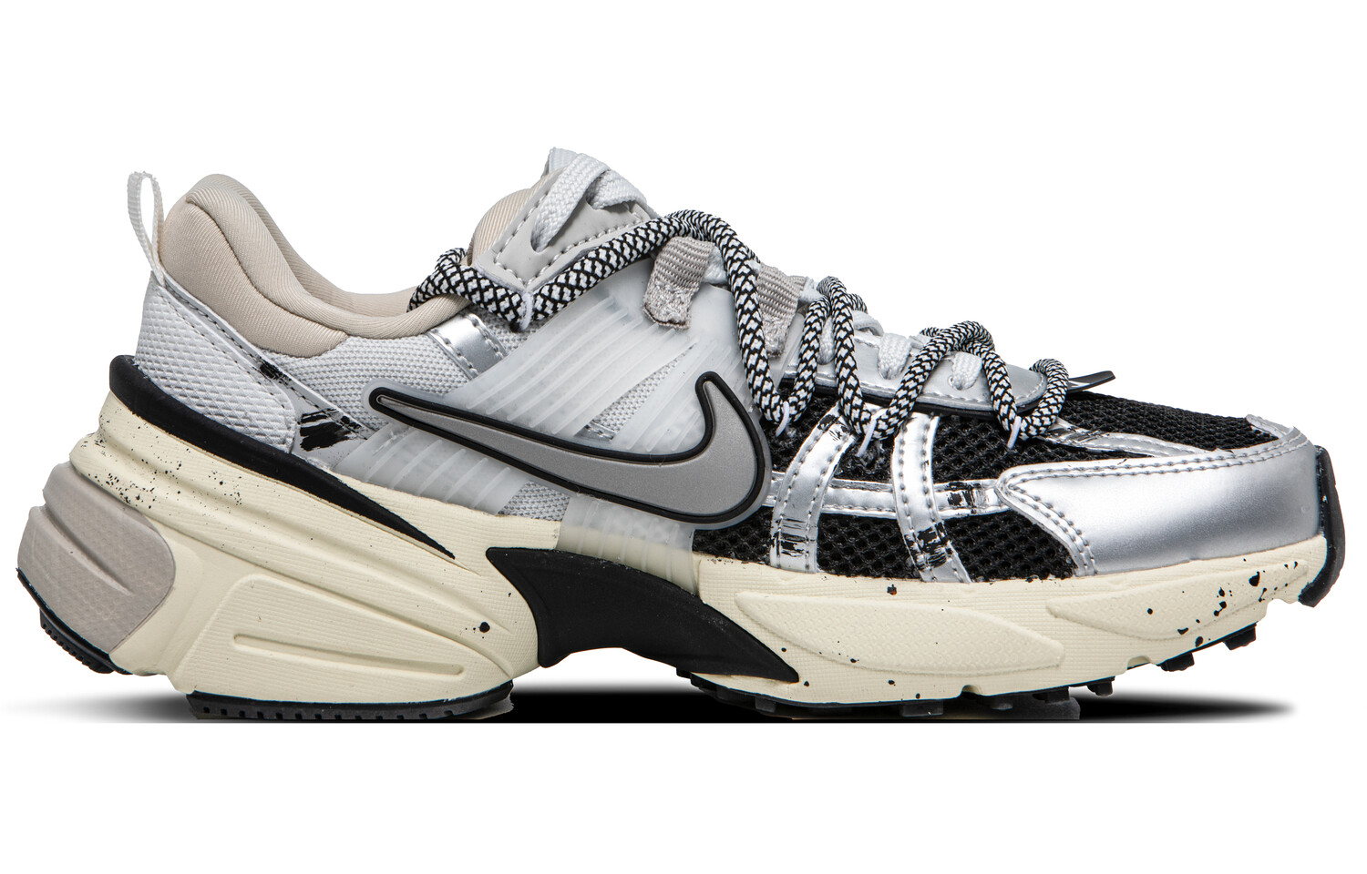 

Кроссовки для бега V2K Run унисекс с низким верхом, черные/серебристые Nike