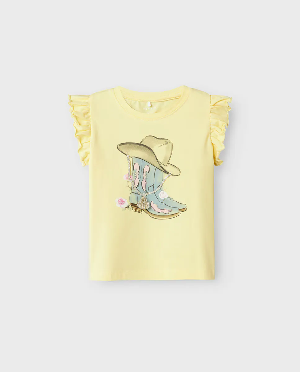 

Футболка с короткими рукавами для девочки name it, желтый