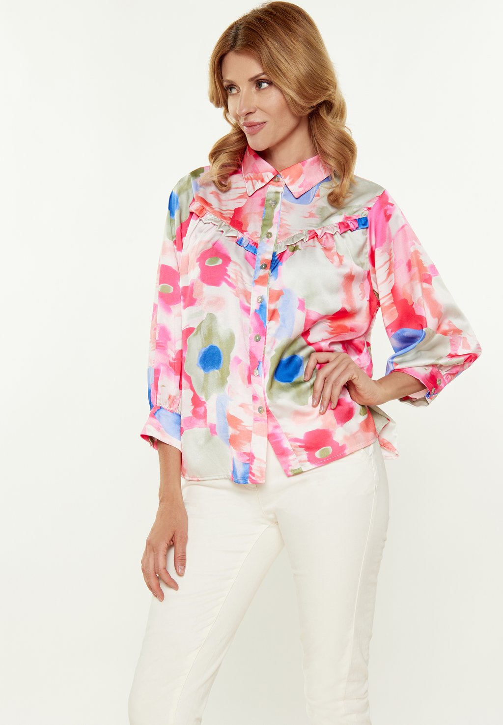 

Блузка на пуговицах usha, розовый