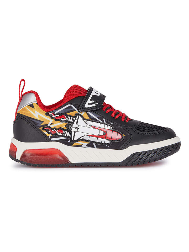 

Кроссовки на шнуровке Geox Sneakers Lights - Inek, цвет Schwarz/Rot