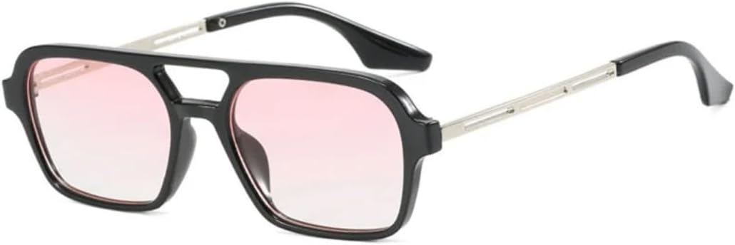 

Солнцезащитные очки с защитой от УФ-излучения UV400 | Двойная перемычка, цветные линзы | для женщин и мужчин, для занятий спортом на открытом воздухе и вождения DSVIGF, Black-pink