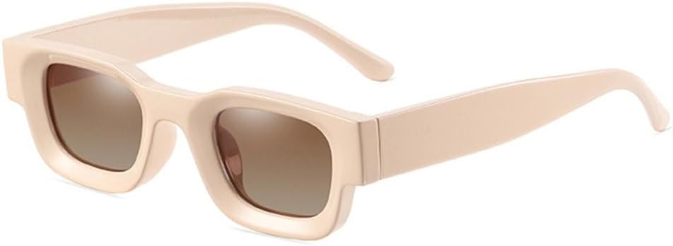 

Популярные модные маленькие квадратные солнцезащитные очки для женщин в стиле ретро с защитой от УФ-излучения UV400 для мужчин. Модные солнцезащитные очки LJTJTAV, Beige Tea Gradient