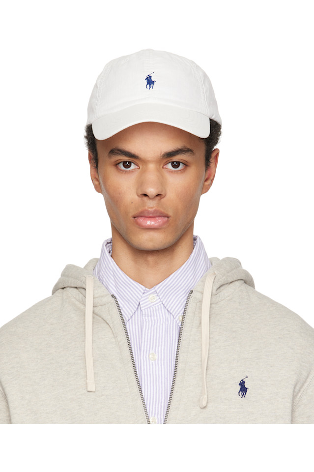 

Хлопковая льняная кепка Polo Ralph Lauren, белый