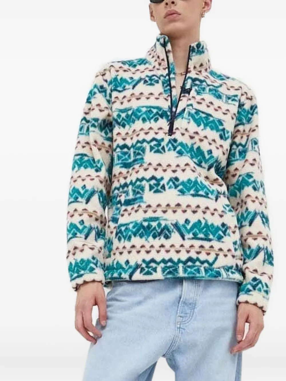 

Флисовый свитер с геометрическим узором Billabong, белый