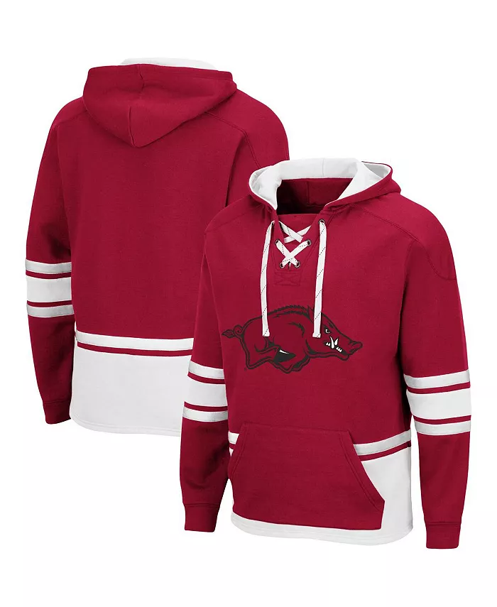 

Мужская толстовка с капюшоном Cardinal Arkansas Razorbacks Lace Up 3.0 Pullover Hoodie Colosseum, красный