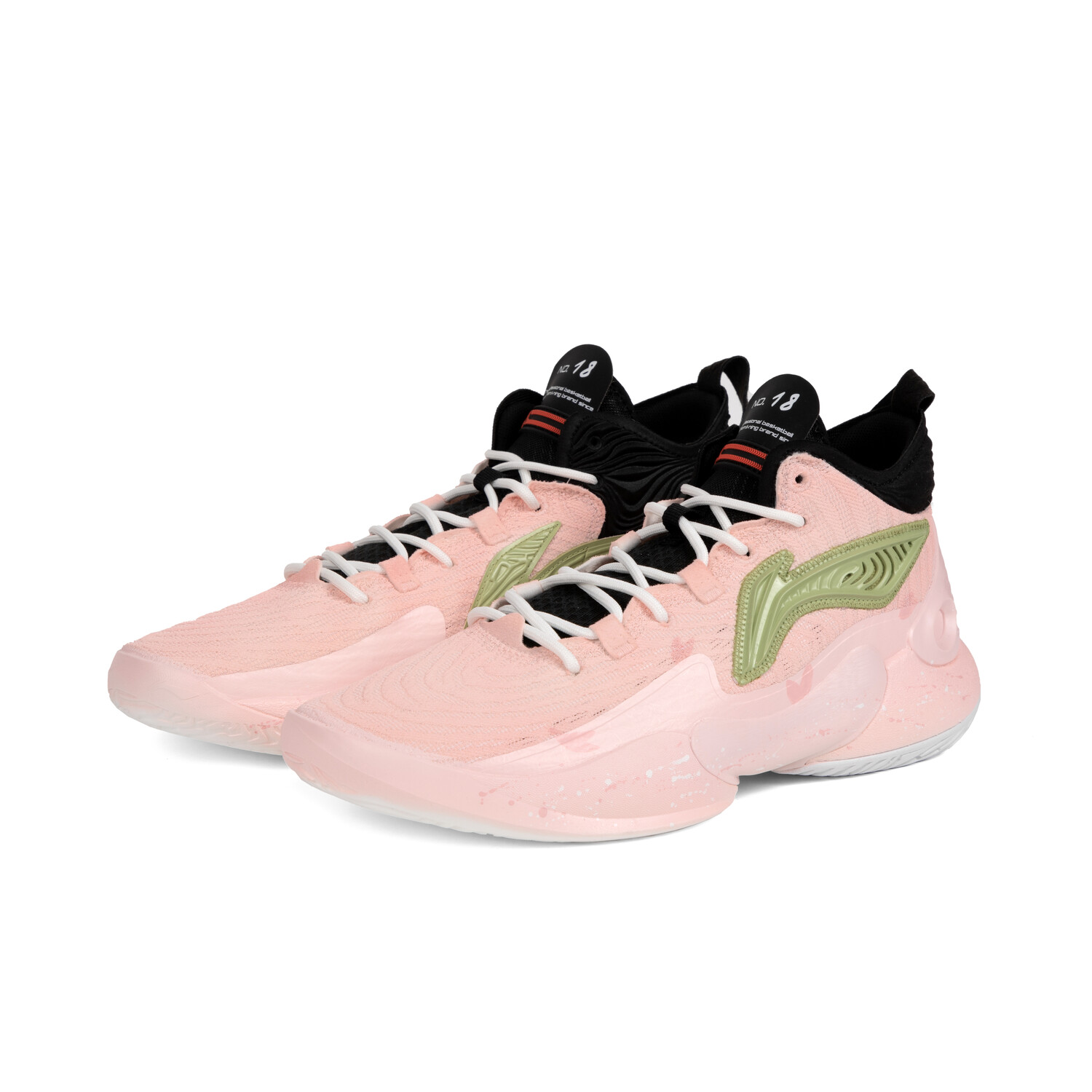 

Баскетбольные кроссовки YuShuai 18 Basketball Shoes Men Mid-Top Pink/Green Lining