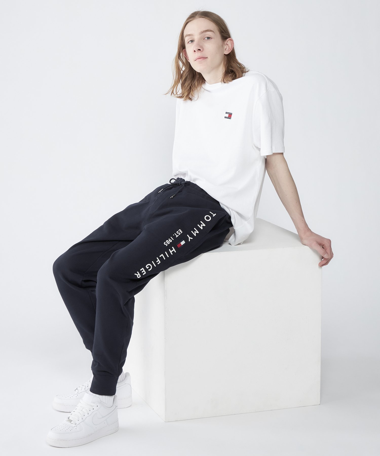 Спортивные штаны с базовым логотипом TOMMY HILFIGER, Navy DW5 — фото 3