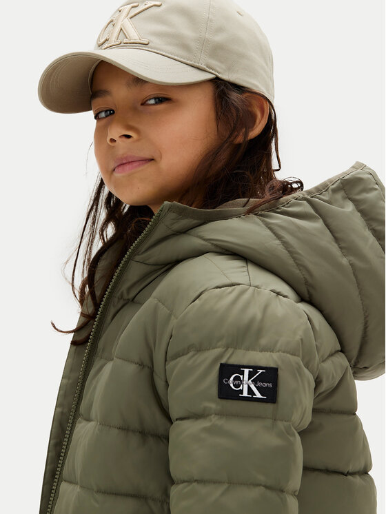 Зимняя куртка стандартного кроя Inst Logo IB0IB02174 M Calvin Klein Jeans, зеленый — фото 4