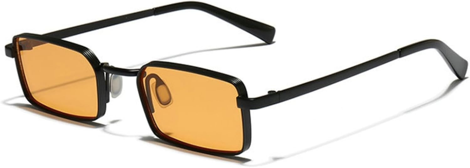 

Солнцезащитные очки COTIA 2026, маленькие, металлические, квадратной формы, для женщин и мужчин, прямоугольная, узкая оправа, ретро, ​​классические солнцезащитные очки, Orange