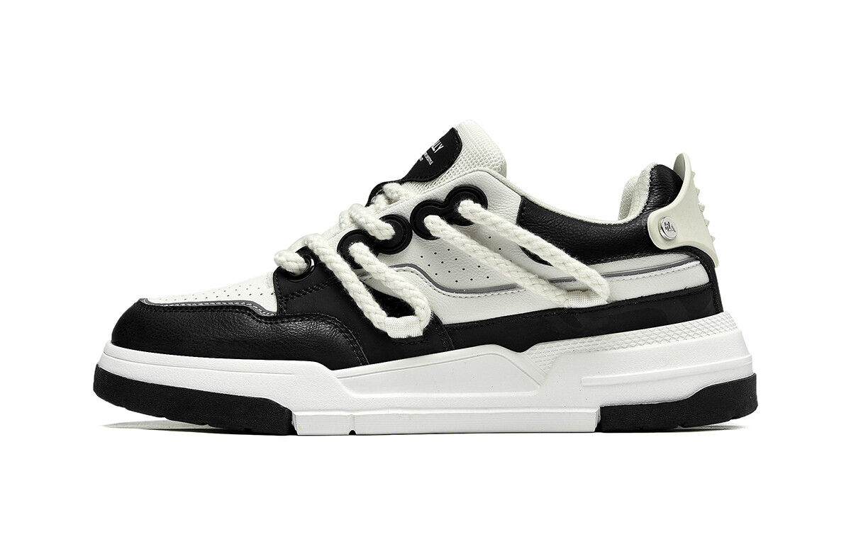 

Кеды HLA Skateboard Shoes Men Low-Top, белый/черный