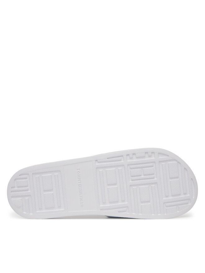 Мюли Hilfiger Print Tumble Pool Slide FM0FM05505 Tommy Hilfiger, белый — фото 4