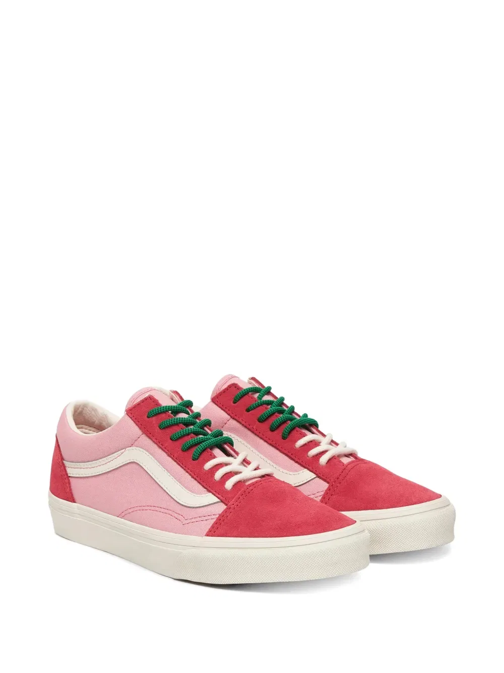 Кроссовки в стиле олдскул с контрастными вставками Vans, розовый — фото 2