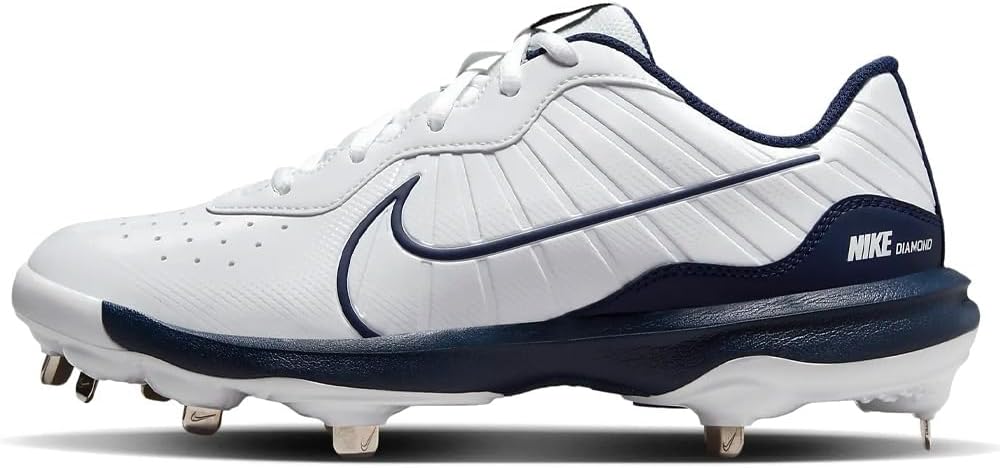 

Бейсбольные бутсы Nike Alpha Huarache Varsity 4 Low Metal, белый/синий/темно-синий