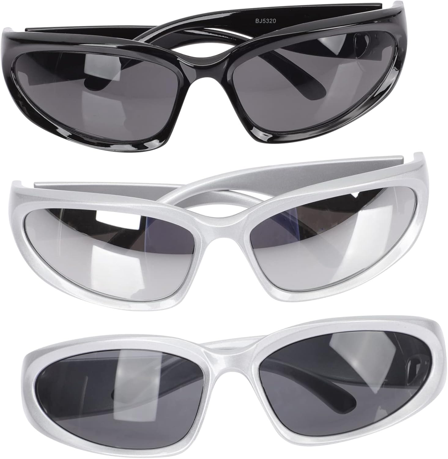 

GALPADA 3 шт. Модные солнцезащитные очки для женщин. Стильные очки для вечеринок, активного отдыха и повседневного использования. Защита от УФ-излучения. Уникальный дизайн и серые линзы, Assorted Color