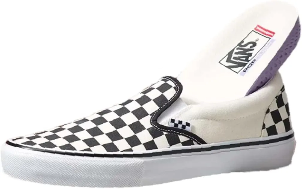 Кроссовки VANS Slipon Chess для скейтбординга, унисекс, для взрослых, со съемной стелькой, модель 2025 года