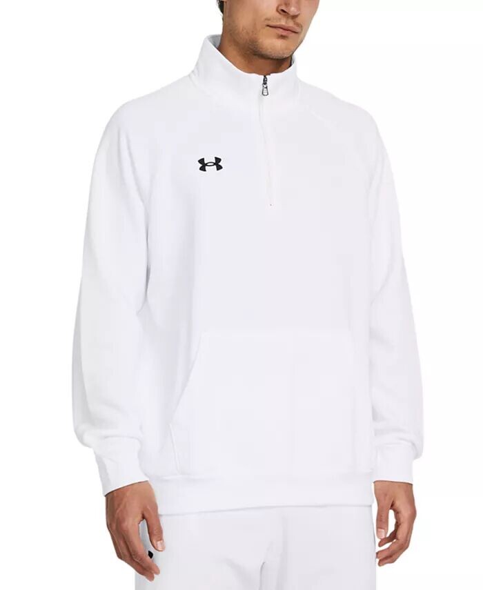 

Мужской флисовый пуловер Rival с молнией на четверть Under Armour, белый