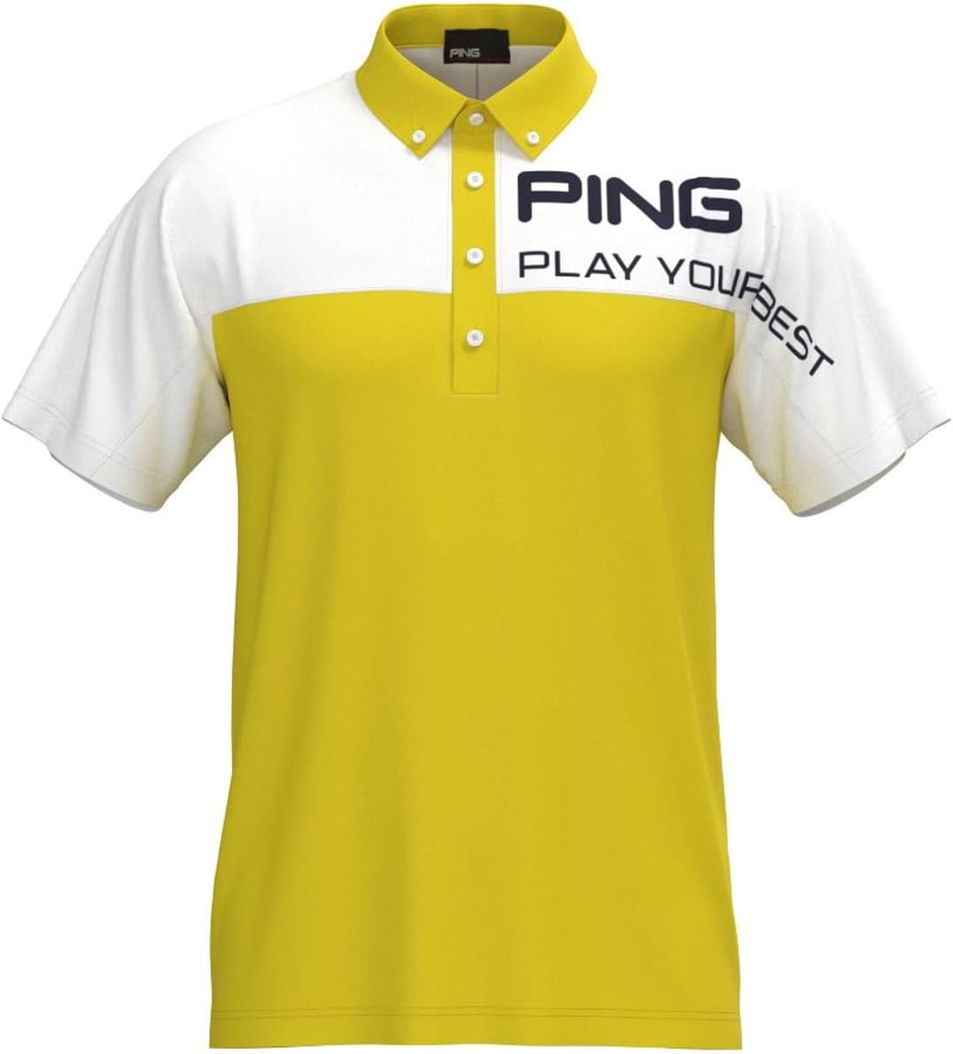 

Мужская рубашка-поло с коротким рукавом (Cool Core: влагоотводящая, быстросохнущая, с защитой от УФ-излучения) / Для гольфа / 621-4260815 Ping Apparel, желтый