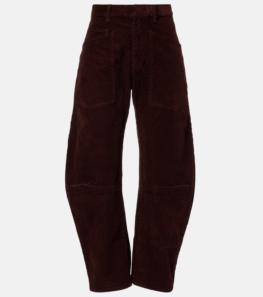 

Широкие брюки средней посадки Shon с бочкообразными штанинами Nili Lotan, Merlot