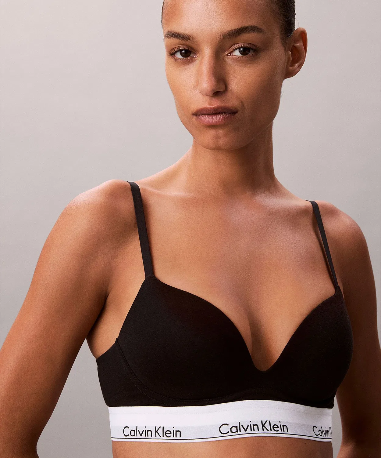 Бюстгальтер push-up Calvin Klein Icon Cotton Modal, черный