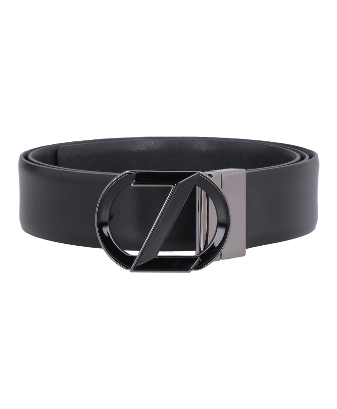 

Двусторонний кожаный ремень Z Zegna, черный