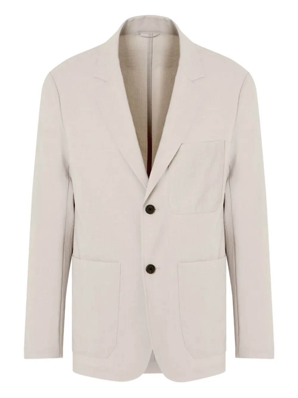 

Однобортный пиджак с карманом EMPORIO ARMANI, нейтральный
