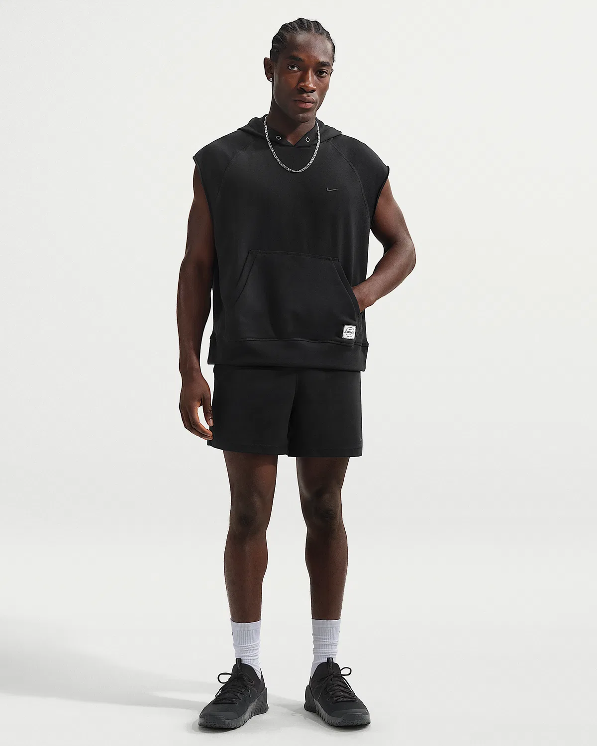 Мужская тренировочная безрукавка Dri-FIT Fleece Nike N.A.C., Black/Black — фото 4