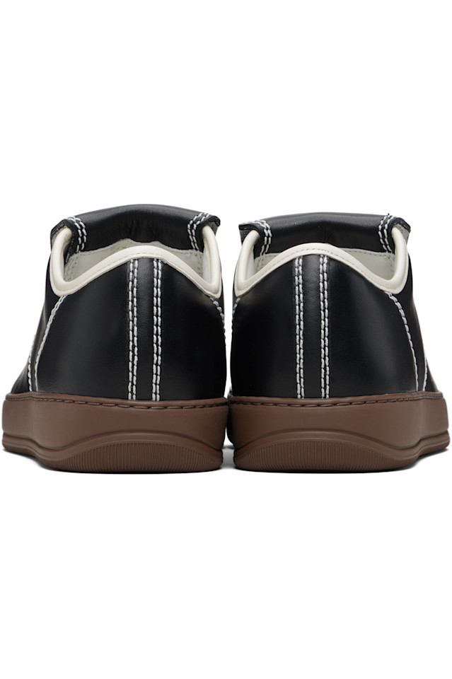 Lanvin Черные кожаные кроссовки dbb1 с язычком — фото 2