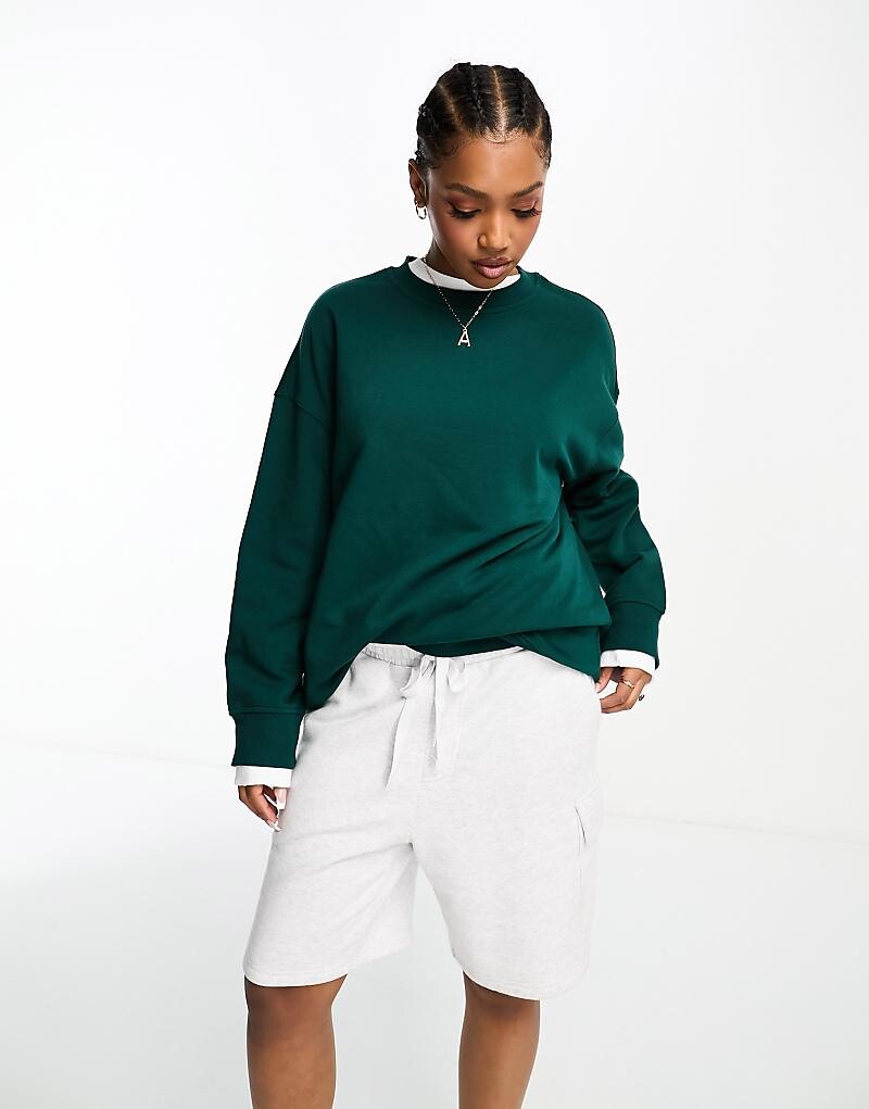

Толстовка оверсайз Monki – Lang>4rmliges цвета Dunkelgr cn