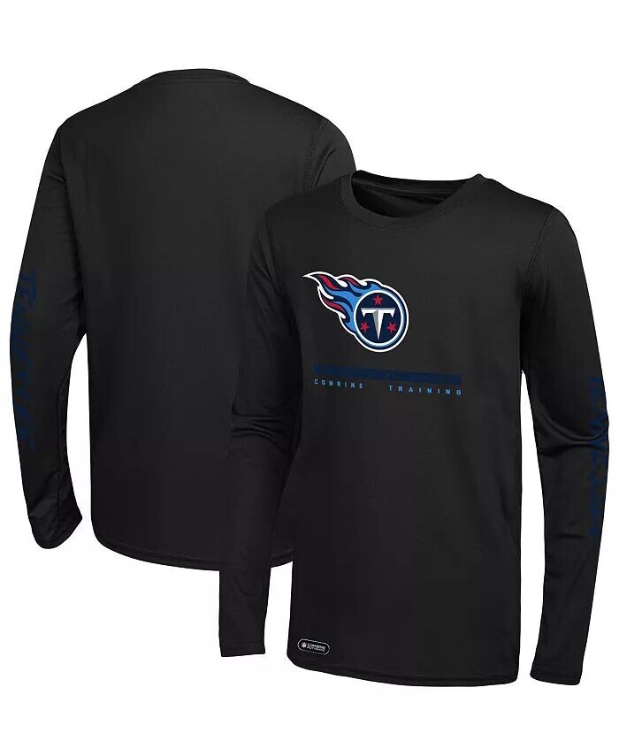 

Мужская черная футболка Tennessee Titans Agility с длинным рукавом Outerstuff