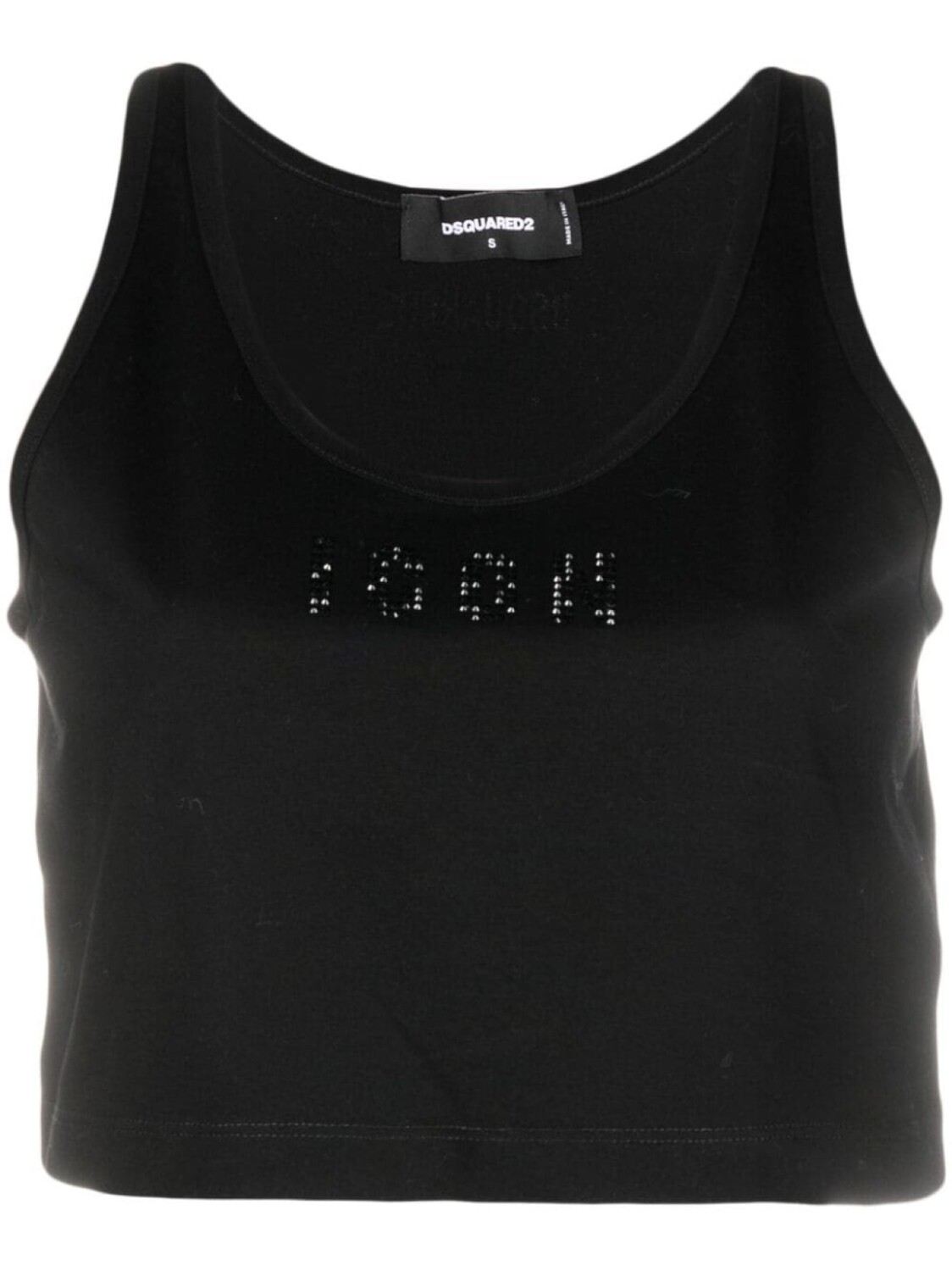 Dsquared2 топ без рукавов с логотипом, черный